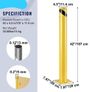 Safety Bollard, 42 Inch Height Bollard Post, 4.5 Inch Diameter Steel Pipe Safety Bollard Post, Yellow Steel Bollard, Steel Safety Bollard with 8 Anchor Bolts Image 5