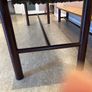 Large solid oak dining table  and benches (3m) Image 6