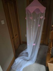 Pink bed canopy