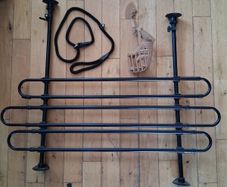 Adjustable dog car grid muzzle and lead