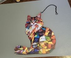 Cat ornament suncatcher