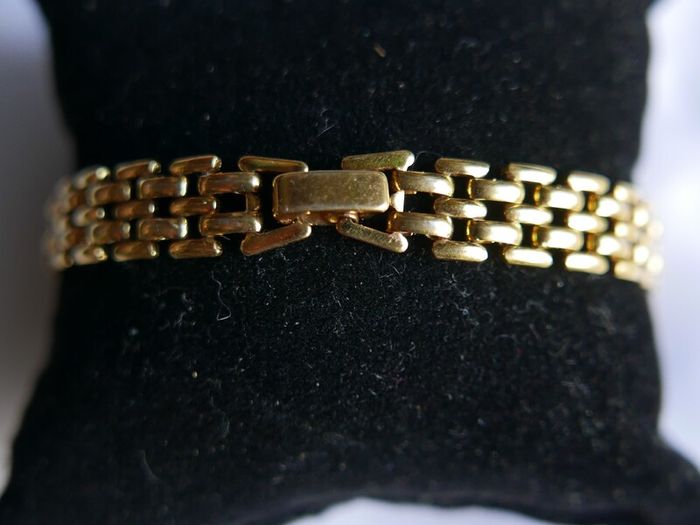 18Ct Gold Plated Bracelet Bangle L-8"  11,6g