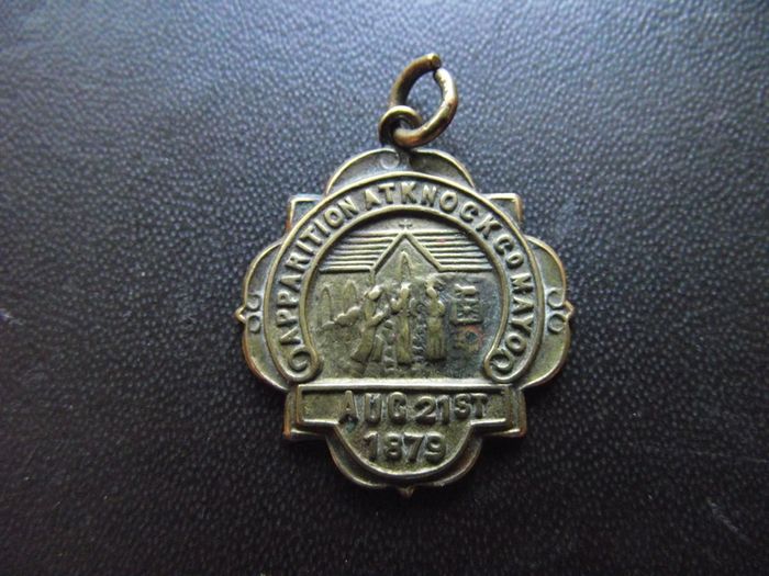 Vintage Catholic Medal/Pendant/Charm 'Apparition At Knock, County Mayo Aug 21st 1879'