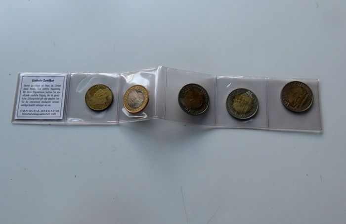 Rembrandt Complete 5 x UNC coins set Leiden local currency - Royal Dutch Mint 2006