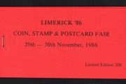 1986 Ireland Limerick Coin, Stamp &amp; Postcard Fair 29-30th November 1986 Exhibition Booklet (including three Arthur Griffith Commemorative Stamps) Mint Never Hinged (MNH) no 69