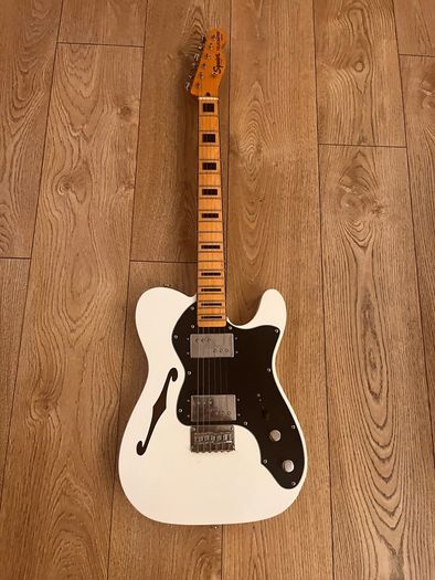 Squier Classic Vibe '70s Telecaster Thinline Olympic White Electric Guitar