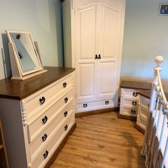 Cream Solid Oak Bedroom Furniture Set