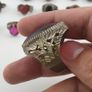 Antique Boho Jewellery 15 Mixed Brass Stone & Glass Rings Image 8
