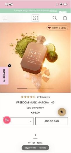 New KAYALI Freedom Musk Matcha 45 EDP 50mls