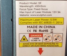Sculpfun laser engraver - perfect working order