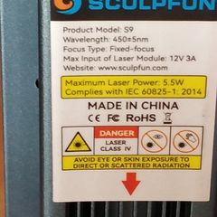 Sculpfun laser engraver - perfect working order