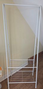 Clothes rail and swivel chair
