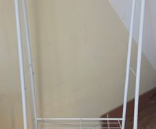 Clothes rail and swivel chair