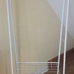 Clothes rail and swivel chair