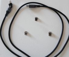 New 240 watt fast charging magnetic fabric cable 3 in 1 (95cm)
