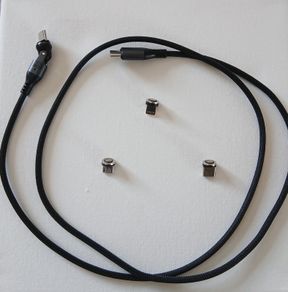 New 240 watt fast charging magnetic fabric cable 3 in 1 (95cm)