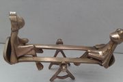 brass vintage frogs on swing