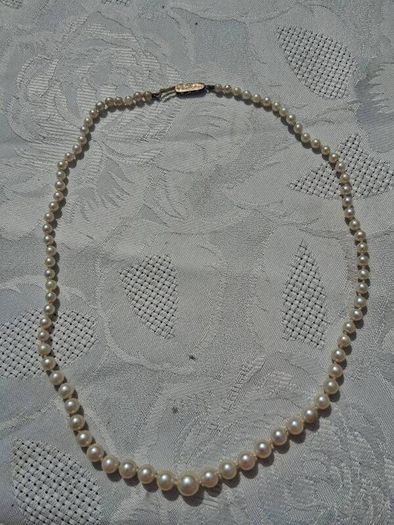 9k Gold Freshwater Graduating Pearl Necklace