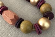 Necklace wooden bead