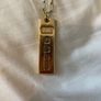 gold chain and bar Image 2