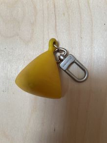 Louis Vuitton Yellow Rubber Limited Edition LV Cup Key Ring Holder