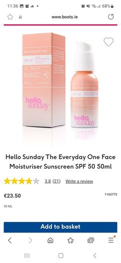 Hello Sunday face spf
