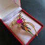 Vintage Style Rainbow Enamel & Crystal Phoenix Bird Of Paradise Brooch Badge Pin Image 3