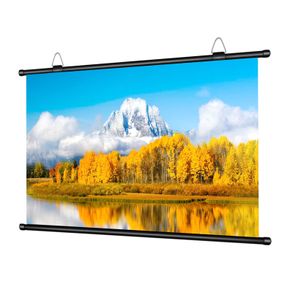 Anti-light Thick HD Projector Screen 16:9 No-hole Wall-mounted Home Projection Screen 60/72/84/92/100/110/120/133inch