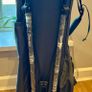 NEW - TaylorMade FlexTech Stand Bag (Black/Blue), stand legs still have the factory wrapping on them. Image 2
