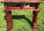 Two Part Mahogany Fireplace
