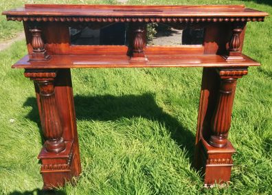 Two Part Mahogany Fireplace