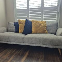 Two 3 seater Grey Sofa's