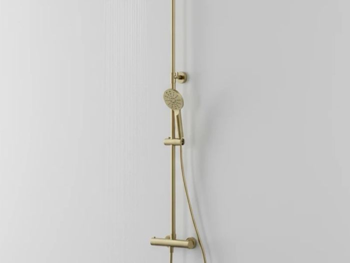 Brushed brass shower aqualla