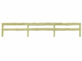 2 pcs 2-Rail Garden Fences Impregnated Pinewood 510x90 cm