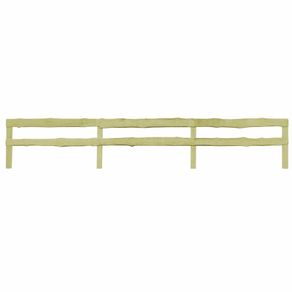 2 pcs 2-Rail Garden Fences Impregnated Pinewood 510x90 cm