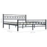 Bed Frame Black Steel 200x200 cm Image 7