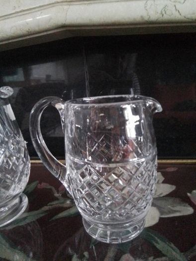 Two Large Cut Glass Jugs
