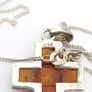 Natural Baltic Amber 925 Cross On Sterling Silver Chain Image 4