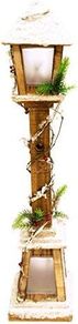 Snow Topped Wooden Lamppost