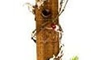 Snow Topped Wooden Lamppost