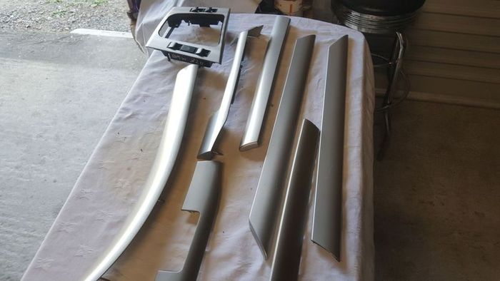 E46 bmw silver interior trim + gear surround trim