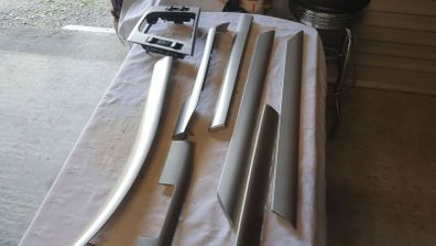 E46 bmw silver interior trim + gear surround trim