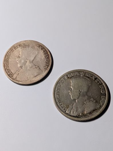 Silver Canada 25 Cent X2.