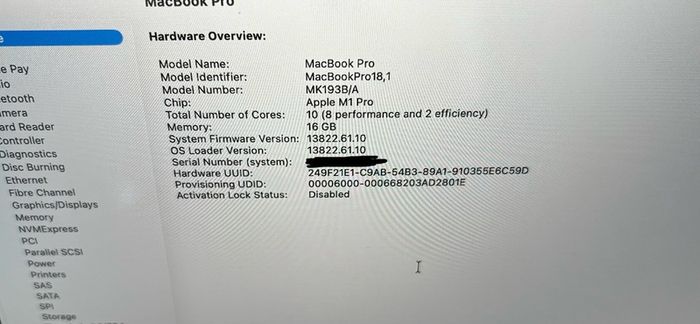 MacBook Pro M1 Pro 16"
