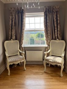 Pair of cream occasional chairs