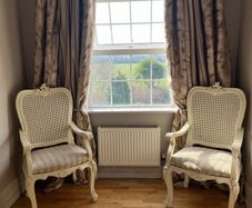 Pair of cream occasional chairs