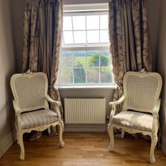 Pair of cream occasional chairs