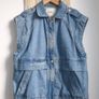 Ba&sh Denim Sleeveless Jacket Size 1 Image 4