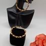 Vintage 9ct yellow gold twist hoop earrings Image 3