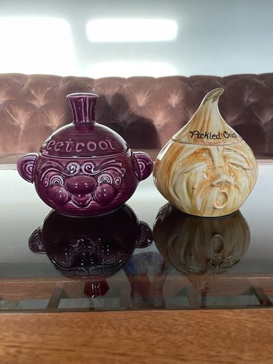 Vintage Crying Pickled Onion Face Pot signed by Toni Raymond